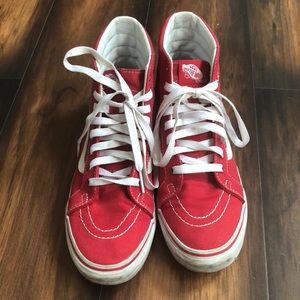VANS red high tops